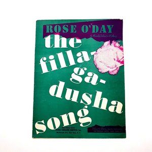 Rose O'Day 1941 Filla-Ga-Dusha Song Vintage Sheet Music Piano Tobias Lewis